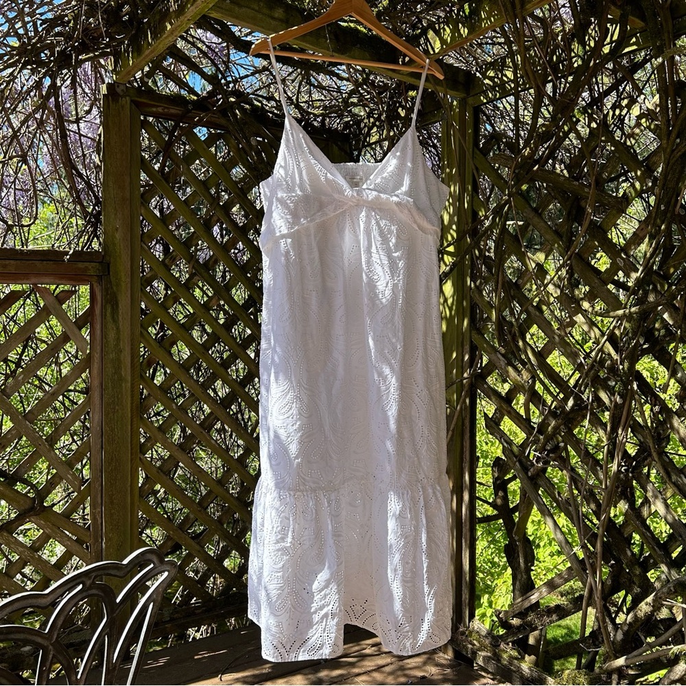 Banana Republic eyelet cotton midi/maxi dress